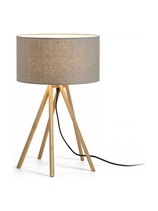 Rendl Light Studio El Paso Πορτατίφ για Ντουί E14 με Γκρι Καπέλο και Καφέ Βάση
