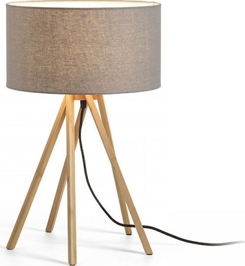 Rendl Light Studio El Paso Πορτατίφ για Ντουί E14 με Γκρι Καπέλο και Καφέ Βάση