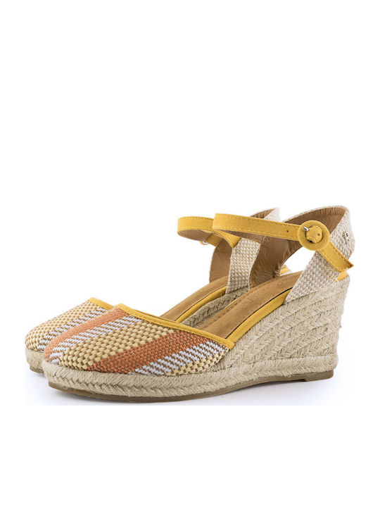 Refresh Damenplattformen im Espadrilles-Stil Gelb