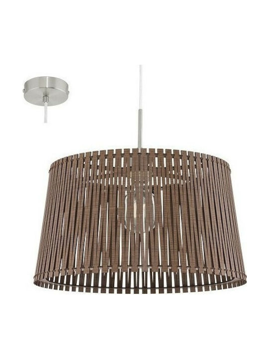 Eglo Sendero Pendant Light Single-Light Bell for Socket E27 Brown