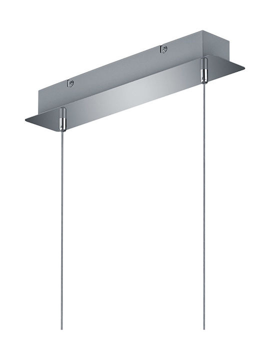 Trio Lighting Lugano Pendant Light LED Rail with Warm White Light Gray