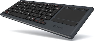 Logitech K830 Ασύρματο Πληκτρολόγιο με Touchpad Αγγλικό US