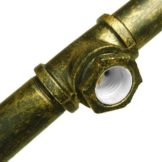 GloboStar Duct Lustră Cupru Calea ferată pentru 5 Becuri E27 92x5cm.
