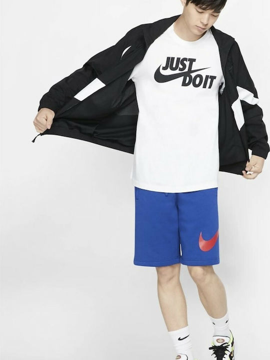 Nike Just Do It Swoosh Ανδρικό Αθλητικό T-shirt Κοντομάνικο Λευκό