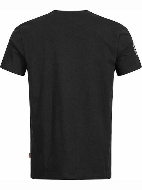 Lonsdale Warlingham T-shirt Bărbătesc cu Mânecă Scurtă Negru