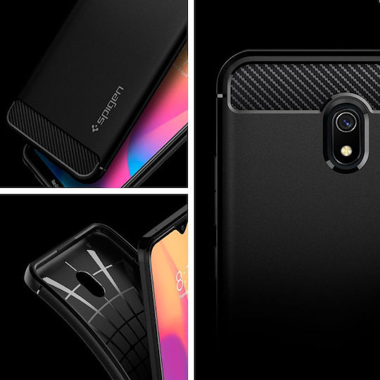Spigen Rugged Armor Back Cover Silicone Black (Redmi 8A)