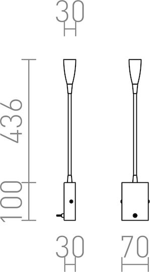 Rendl Light Studio Point Единично LED Топло бяло Спот в Сребрист Цвят