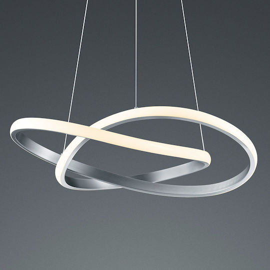 Trio Lighting Course Verstellbar Hängelampe Silber 60cm.