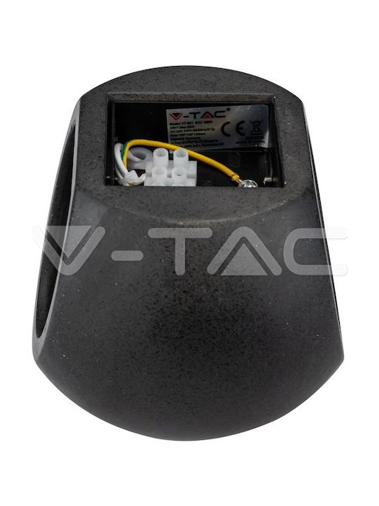 V-TAC Κλασικό Φωτιστικό Τοίχου με Ντουί G9 Γκρι 15x13x13εκ.
