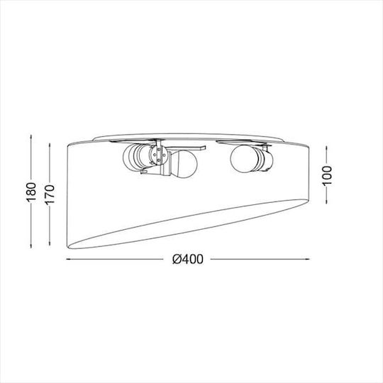 Aca Pablo Deckenleuchte 40cm Braun mit Fassung E27