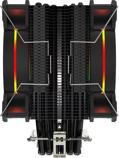 Alseye H120D CPU Kühlung Doppellüfter für Socket /A/M/4/ / / /1/1/5/x/ / mit RGB Beleuchtung Schwarz