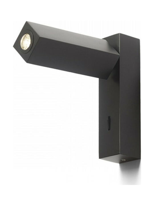 Rendl Light Studio Fado I Wall Единично LED Неутрално бяло Спот в Черен Цвят