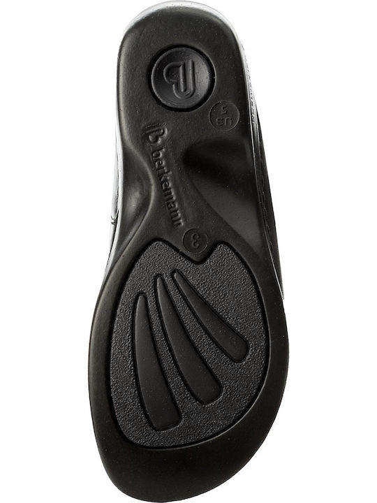 Janna Leather Women's Flat Sandals Anatomic in Black Color