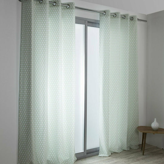 Mc Decor Κουρτίνα με Τρουκς Rock Jade 140x260εκ.
