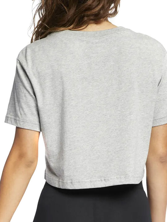 Sportswear Damen Sport Crop Top Kurzarm Gray