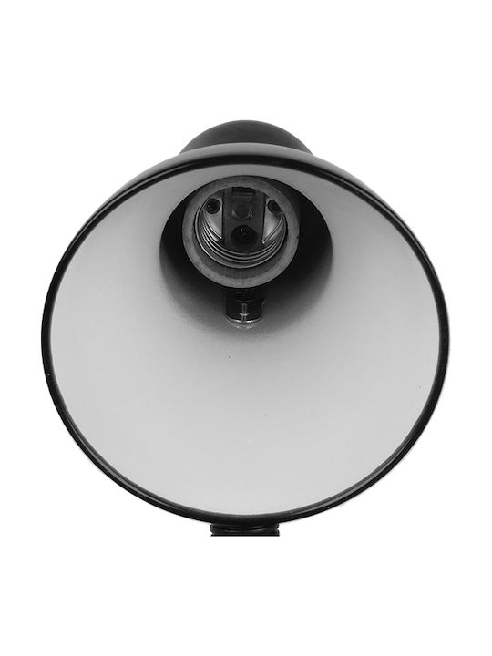 GloboStar Student Office Lamp with Flexible Arm for Socket E27 in Black Color