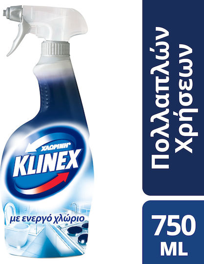 Klinex Με Ενεργό Χλώριο Καθαριστικό Spray Γενικής Χρήσης με Απολυμαντική Δράση 750ml