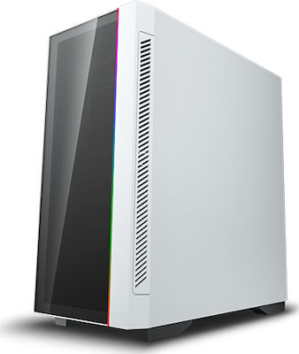 Deepcool Matrexx 55 V3 ADD RGB Gaming Midi Tower Κουτί Υπολογιστή με Πλαϊνό Παράθυρο Λευκό