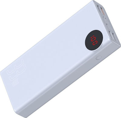 Baseus Mulight Power Bank 30000mAh 33W with 4 USB-A Ports and USB-C Port Quick Charge 3.0 / Power Delivery White