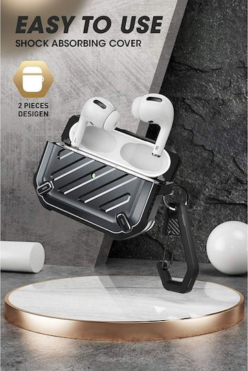Supcase Unicorn Beetle Pro Plastic Case with Keychain Black for Apple AirPods Pro