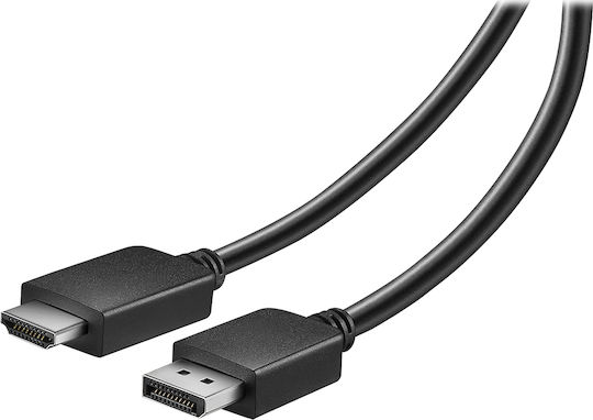 Powertech Cable DisplayPort male - HDMI male 2m Μαύρο (CAB-DP019)