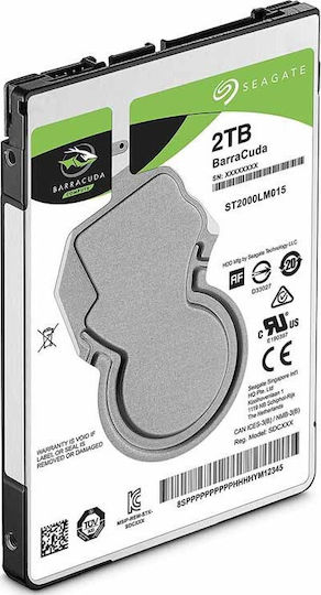 Seagate Barracuda 2TB HDD Hard Drive 2.5" SATA III 5400rpm with 128MB Cache for Desktop / Laptop / PS4 ST2000LM015