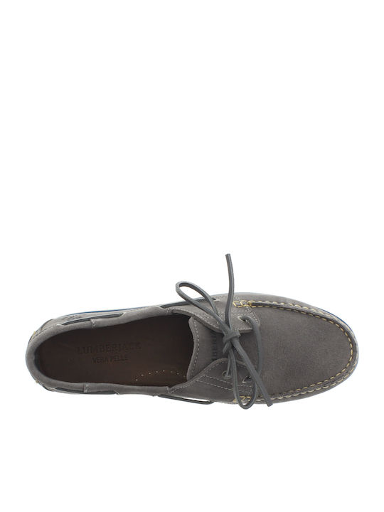 Navigator Suede Ανδρικά Boat Shoes σε Γκρι Χρώμα