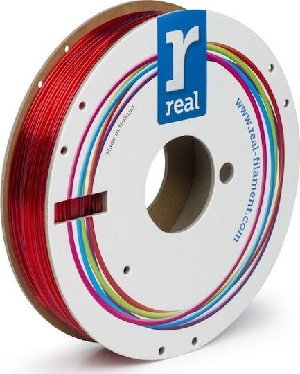 Real Filament PETG 3D-Drucker Filament 1.75mm Translucent Red 0.5kg