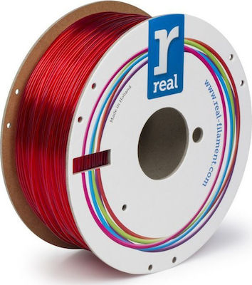 Real Filament PETG 3D-Drucker Filament 1.75mm Translucent Red 1kg