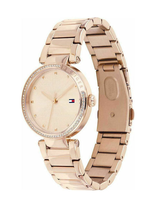 Tommy Hilfiger Lynn Watch with Metal Bracelet Pink Gold