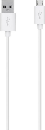 Samsung Regular USB 2.0 to micro USB Cable Λευκό 1m (ECB-DU4AWE)