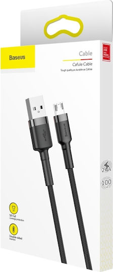 Baseus Cafule Geflochten USB 2.0 auf Micro-USB-Kabel Gray 2m (CAMKLF-CG1) 1Stück