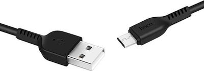 Hoco Regular USB 2.0 to micro USB Cable Μαύρο 2m (X20 Flash)