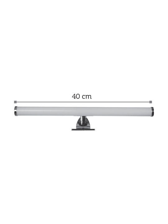 Inlight Modern Lamp Wall with Integrated LED and Natural White Light Silver 40cm