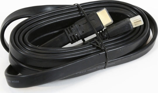 TelForceOne HDMI 1.4 High Speed 1080p 120Hz Кабел HDMI Мъжки - HDMI Мъжки 1.5m Черен