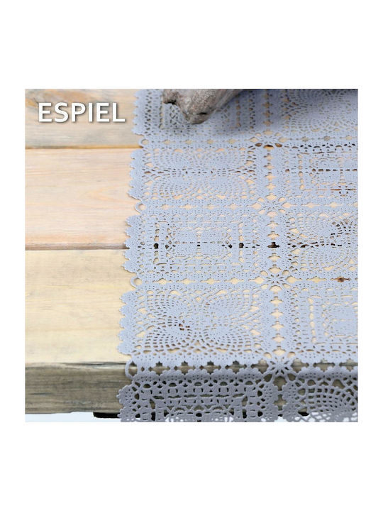 Espiel Runner with Lace Gray 50x180cm