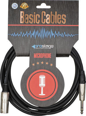 Prostage XLR male to 6.3mm male 0.3m Cable (BMTS-003)