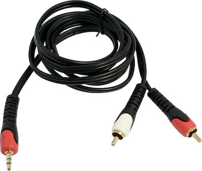 3.5mm male - RCA male Cable Black 3m (30288A)