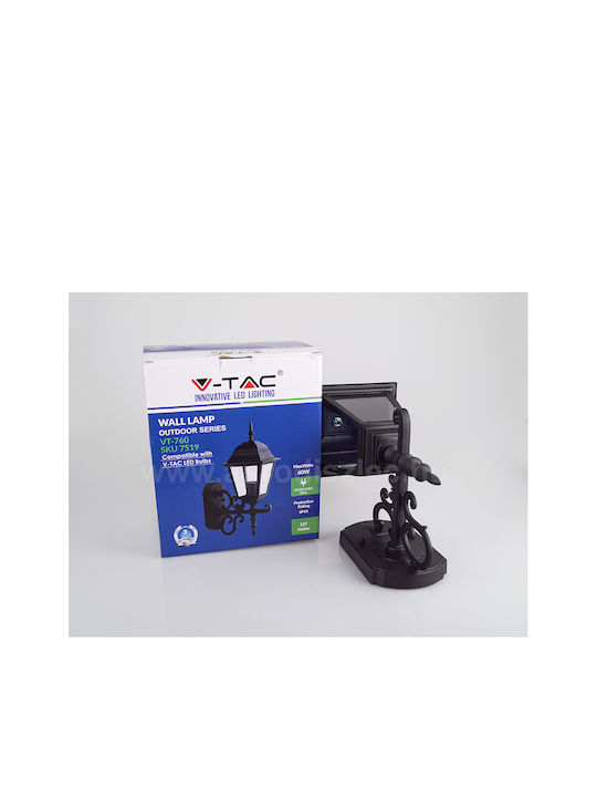 V-TAC Επιτοίχιο Εξωτερικό Φαναράκι E27 IP44 14.8x40x14.8εκ.