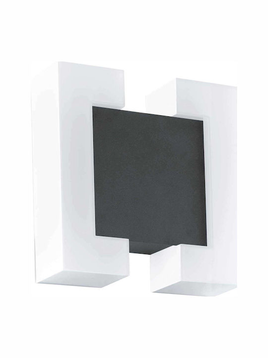 Eglo Sitia Waterproof Wall-Mounted Outdoor Ceiling Light IP44 with Integrated LED Black