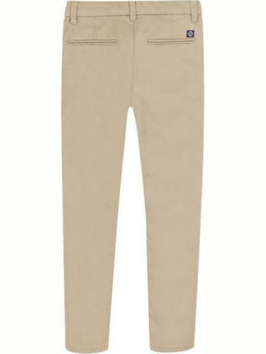 Kids' Chino Fabric Pants Beige Fit