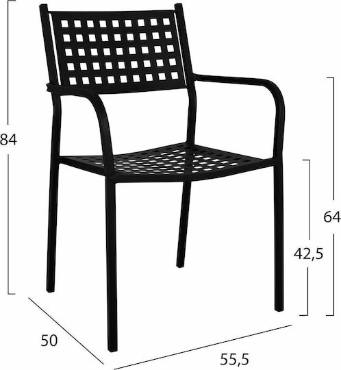 Garten- und Outdoor-Möbelsets Typsatz Speisesaal 5 Stück Schwarz