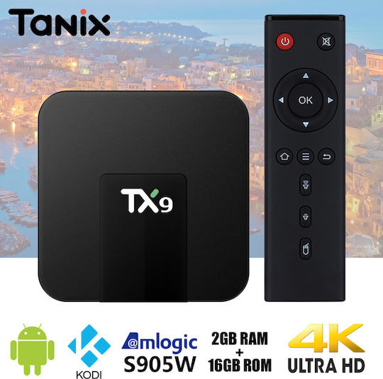 Tanix TV Box TX9 4K UHD USB 2.0 2GB RAM και 16GB Αποθηκευτικό Χώρο με Λειτουργικό Android