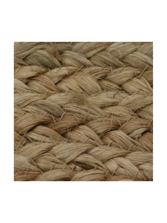 vidaXL Handgefertigt Teppich Rund Sommer aus Jute Beige