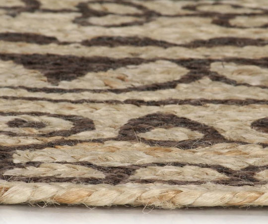 vidaXL Handmade Rug Round Summer Wicker Brown