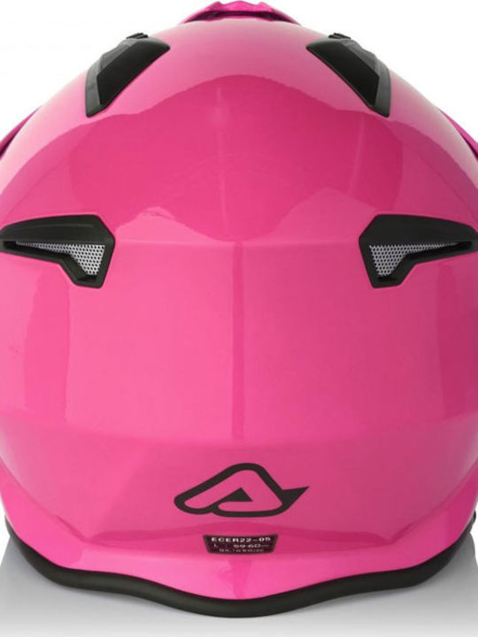 Acerbis Aria Fuchsia Motorcycle Helmet Jet 1050gr with Sunvisor