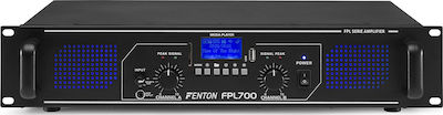 Fenton FPL700 PA Power Amplifier 2 Channels 350W/4Ω with Cooling System Equipped with USB/Bluetooth Black