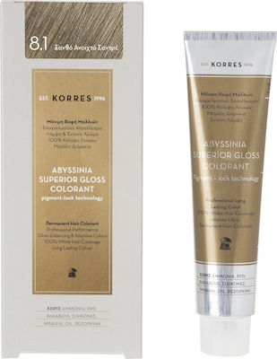 Korres Abyssinia Superior Gloss Colorant 8.1 Ξανθό Ανοιχτό Σαντρέ 50ml