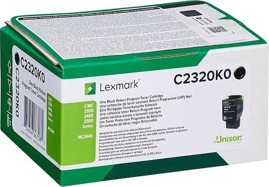 Lexmark C2320K0 Original Toner Laserdrucker Schwarz Rückkehr-Programm 1000 Seiten