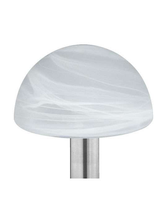 Trio Lighting Fynn Metal Table Lamp for Socket E14 with White Shade and Silver Base